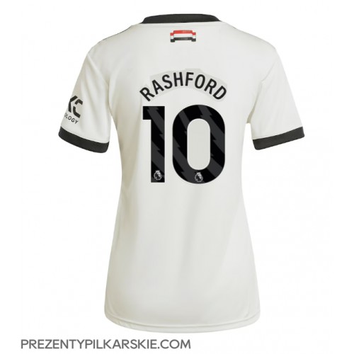 Stroje piłkarskie Manchester United Marcus Rashford #10 Koszulka Trzeciej dla damskie 2024-25 Krótki Rękaw